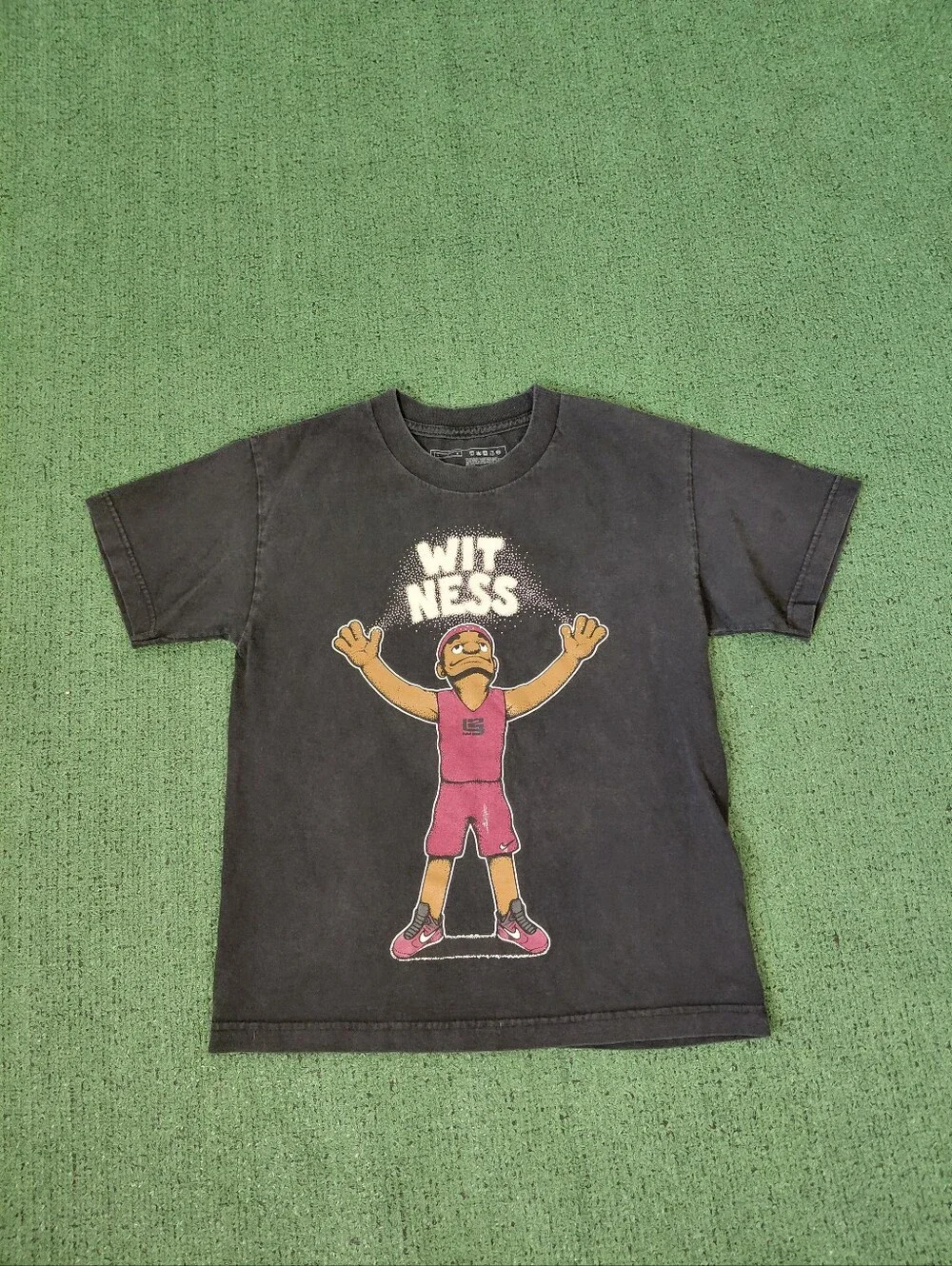 Youth Nike Lebron James Witness Basketball NBA Sports Black T Shirt Sz Medium